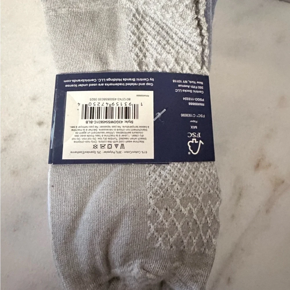 GAP women Blue and White Socks 10 pairs cotton blend low cut